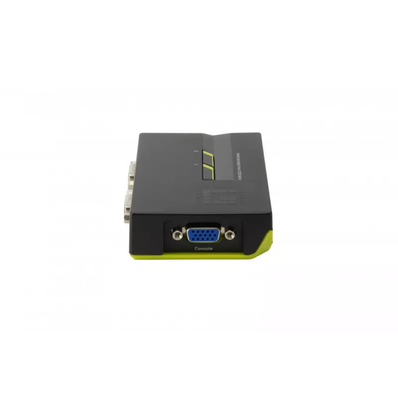 LevelOne 2-Port USB VGA KVM Switch, 2048 x 1536 Pixel, μαύρο, πράσινο