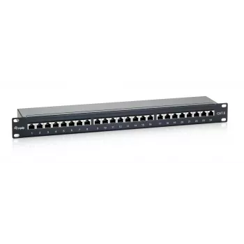 Equip 24-Port Cat.6 θωρακισμένο Patchpanel, μαύρο