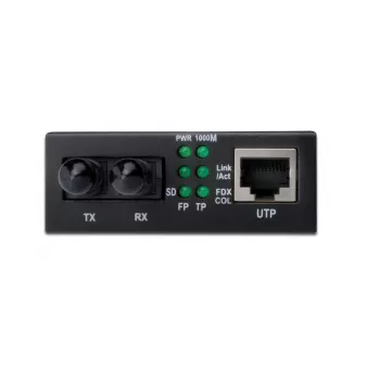 DIGITUS DN-82110-1 μετατροπέας μέσων Gigabit, πολυτροπικός 10/100/1000Base-T σε 1000Base-SX, RJ45 σε ST, 850 nm, έως 0,5 km