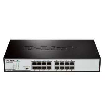 D-Link DGS-1016D/E Network-Switch Unmanaged μαύρο, μέταλλο