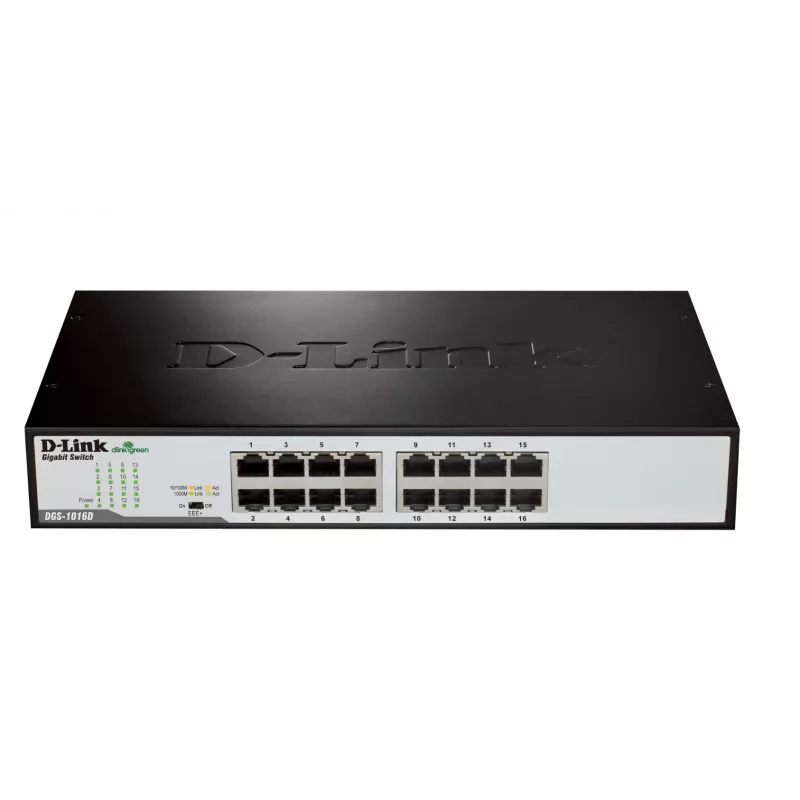 D-Link DGS-1016D/E Network-Switch Unmanaged μαύρο, μέταλλο