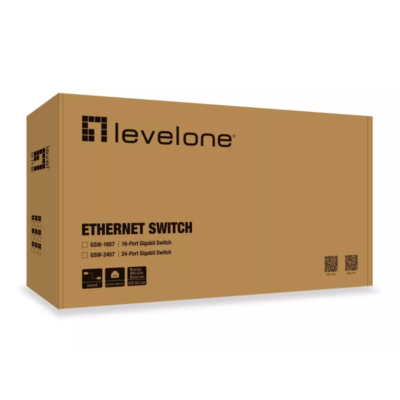 Μη διαχειριζόμενος διακόπτης LevelOne GSW-2457 24-Port Gigabit