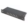 DIGITUS Patchpanel CAT6 8-Port θωρακισμένο μαύρο 10in