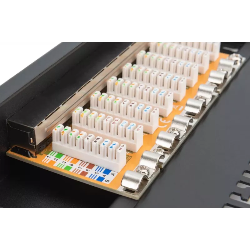 DIGITUS Patchpanel CAT6 8-Port θωρακισμένο μαύρο 10in