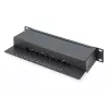 DIGITUS Patchpanel CAT6 8-Port θωρακισμένο μαύρο 10in