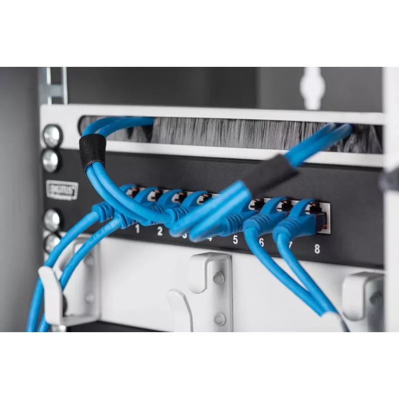DIGITUS Patchpanel CAT6 8-Port θωρακισμένο μαύρο 10in