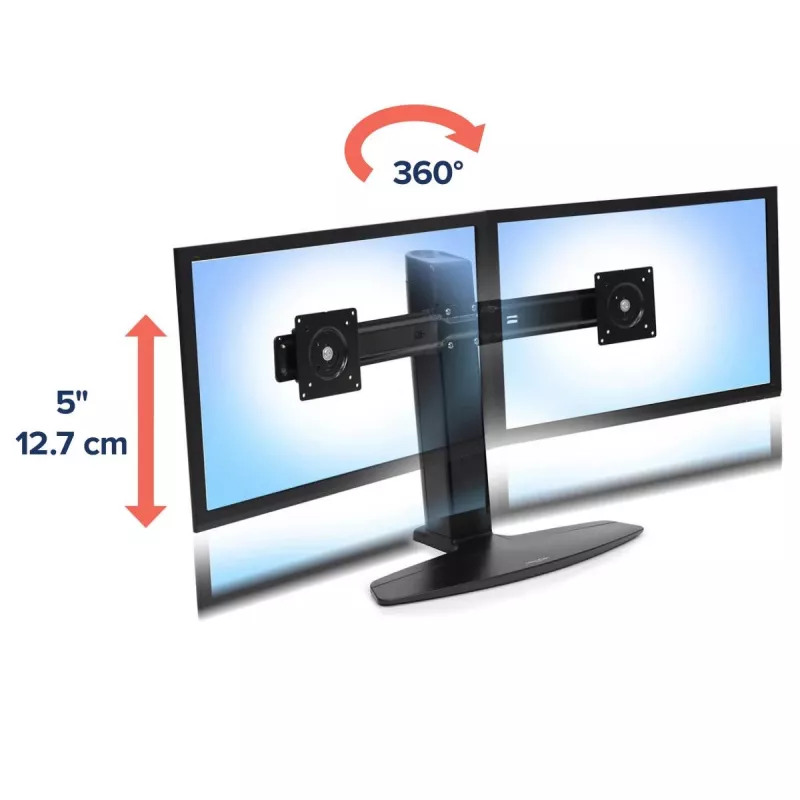 Διπλή βάση οθόνης Ergotron Neo Flex 62,2 cm μαύρο
