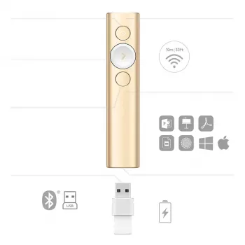LOGITECH Spotlight Τηλεχειριστήριο Παρουσίασης – Χρυσό