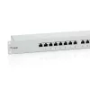 Equip Patch Panel 24 Θυρών Cat.6 θωρακισμένο, ανοιχτό γκρι
