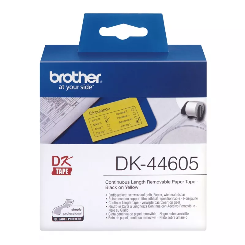 Brother DK-44605 Ετικέτα εκτυπωτή κίτρινη