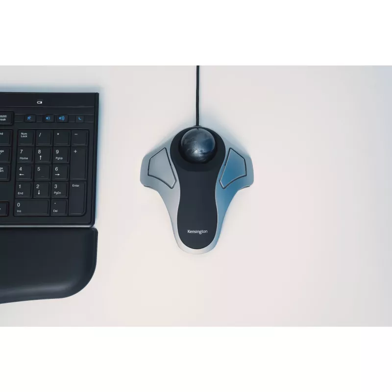 Kensington Orbit Οπτικό Trackball, αμφίχειρο, οπτικό, USB Type-A, ασημί