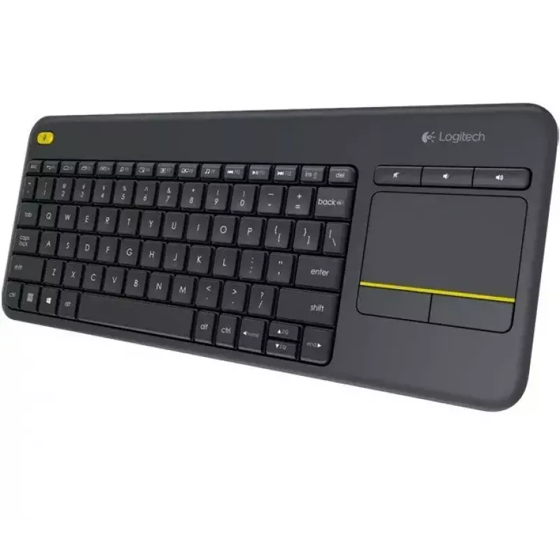 LOGITECH Wireless Touch Keyboard K400 Plus - μαύρο - Qwerty ολλανδικό