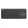 LOGITECH Wireless Touch Keyboard K400 Plus - μαύρο - Qwerty ολλανδικό