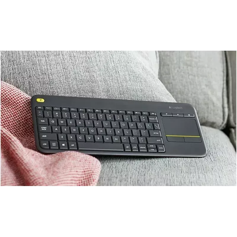 LOGITECH Wireless Touch Keyboard K400 Plus - μαύρο - Qwerty ολλανδικό