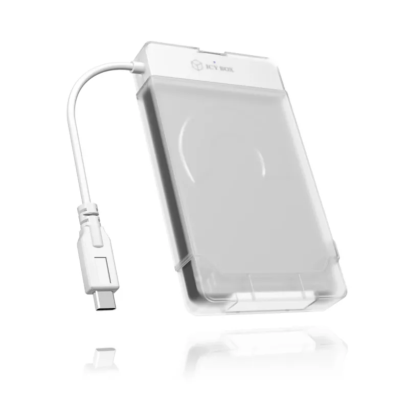 ICY BOX IB-AC703-C Θήκη HDD/SSD Διάφανο, λευκό 2,5 ιντσών