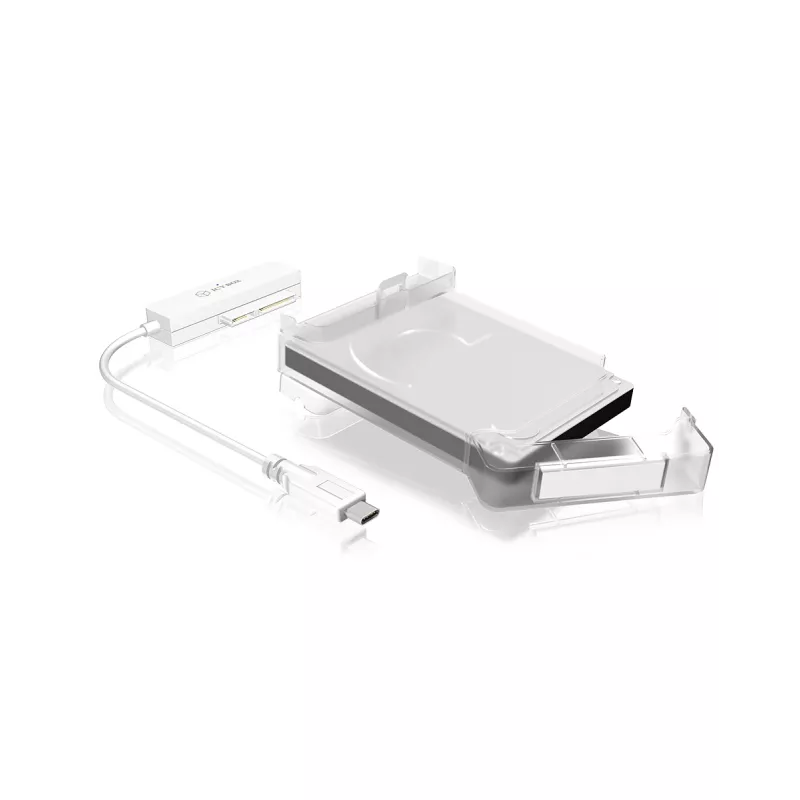 ICY BOX IB-AC703-C Θήκη HDD/SSD Διάφανο, λευκό 2,5 ιντσών