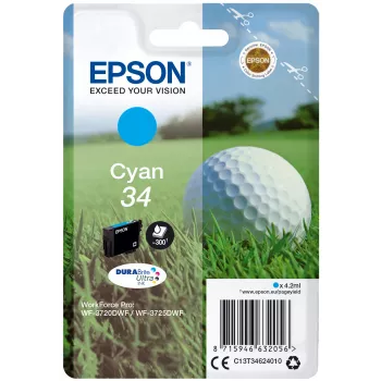 Epson Golf Ball Ατομική συσκευασία Cyan 34 DURABrite Ultra μελάνι