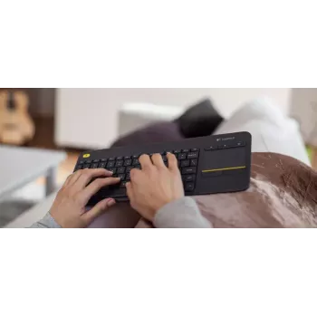 LOGITECH Wireless Touch Keyboard K400 Plus - μαύρο - QWERTZ γερμανικό