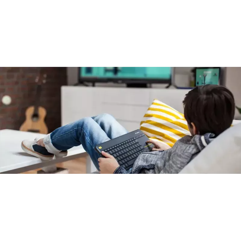 LOGITECH Wireless Touch Keyboard K400 Plus - μαύρο - QWERTZ γερμανικό