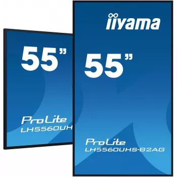 iiyama LH5560UHS-B2AG Signage Display Digital A-board 138,7 cm (54,6 inch) LED Wi-Fi 500 cd/m² 4K Ultra HD Μαύρο Ενσωματωμένος επεξεργαστής Android 11 24/7