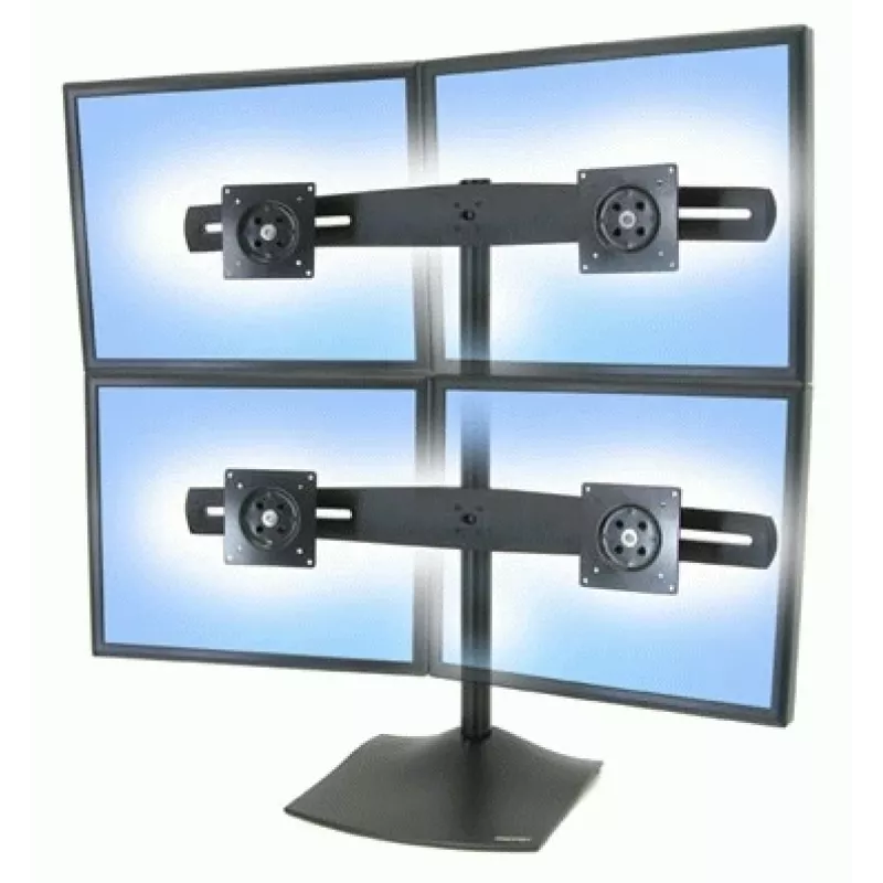 Βάση οθόνης γραφείου Ergotron DS Series DS100 Quad 61 cm Μαύρο