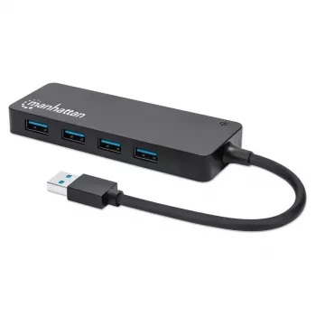 Manhattan USB-A 4-Port Hub, 4x θύρες USB-A, 5 Gbps (USB 3.2 Gen1 γνωστό και ως USB 3.0), τροφοδοσία μέσω USB (δεν απαιτείται εξωτερικό τροφοδοτικό), ισοδύναμο με ST4300PBU3 & ST4300MINU3B