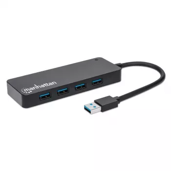 Manhattan USB-A 4-Port Hub, 4x θύρες USB-A, 5 Gbps (USB 3.2 Gen1 γνωστό και ως USB 3.0), τροφοδοσία μέσω USB (δεν απαιτείται εξωτερικό τροφοδοτικό), ισοδύναμο με ST4300PBU3 & ST4300MINU3B