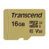 Κάρτα TRANSCEND Micro SDHC 500s 16 GB UHS-I U3 MLC με προσαρμογέα