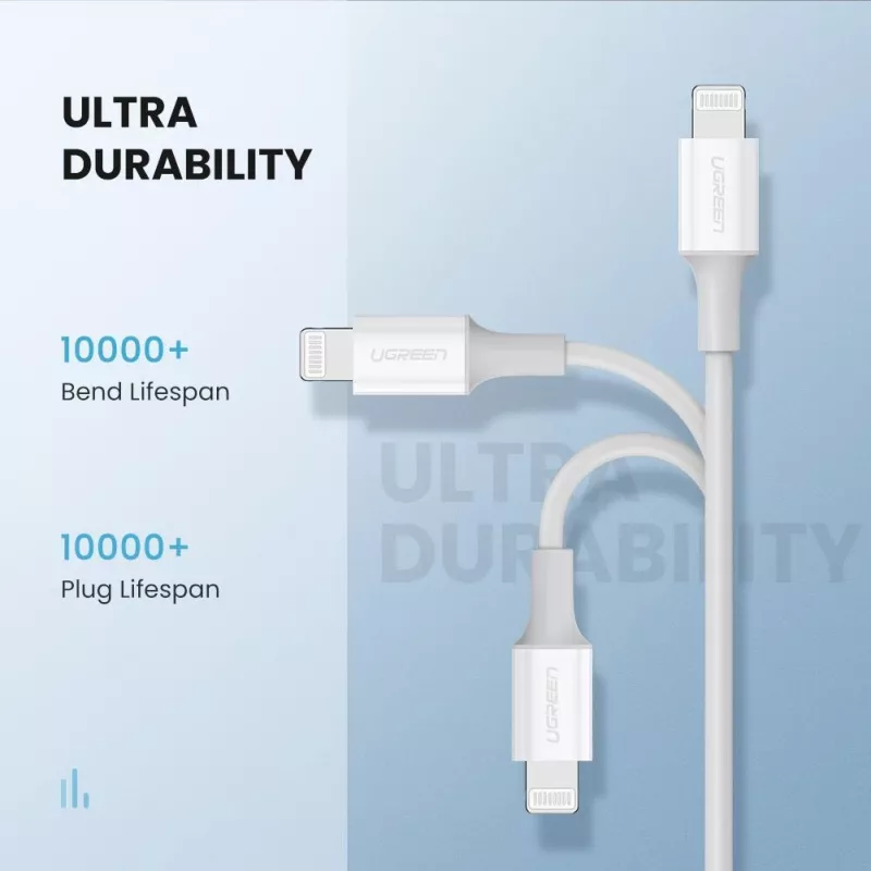 Ugreen 10493 Καλώδιο Lightning 1 m Λευκό