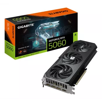 GIGABYTE GeForce RTX 5060 GAMING OC 8G Κάρτα γραφικών - 8GB GDDR7, 128bit, PCI-E 5.0, 2595 MHz Core-Takt, 3 x DisplayPort, 1 x HDMI, GV-N5060GAMING OC-8GD
