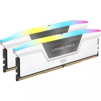 CORSAIR Μνήμη 32GB DDR5 (2x16GB) DRAM 6000MT/s CL30 Κιτ μνήμης Vengeance RGB - Λευκό