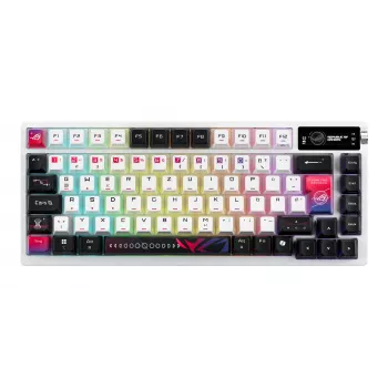 Πληκτρολόγιο ASUS ROG Azoth X Gaming USB + RF Wireless + Bluetooth QWERTZ λευκό