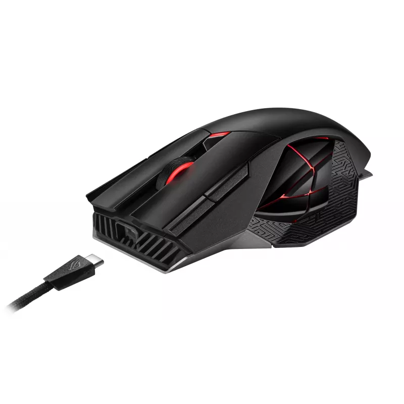 Ποντίκι ASUS ROG Spatha X Gaming Δεξιόχειρας RF Wireless + USB Type-C Οπτικό 19000 DPI