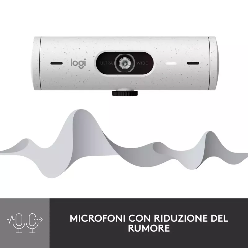 Webcam Logitech Brio 500 Full HD 4MP USB-C λευκό