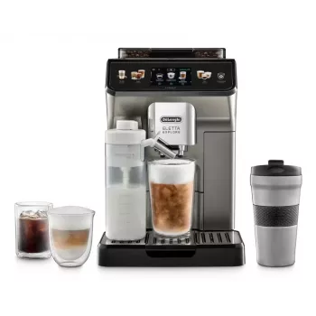 Καφετιέρα συνδυασμού De’Longhi ECAM450.86.T — πλήρως αυτόματη, δοχείο νερού 1,8 l, δοχείο κόκκων 300 g, 19 bar, ενσωματωμένος μύλος, οθόνη TFT