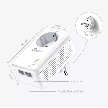 TP-Link TL-PA7027P KIT PowerLine Προσαρμογέας Δικτύου 1000 Mbit/s Ethernet LAN λευκό 2 τεμ.