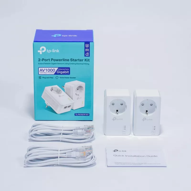 TP-Link TL-PA7027P KIT PowerLine Προσαρμογέας Δικτύου 1000 Mbit/s Ethernet LAN λευκό 2 τεμ.