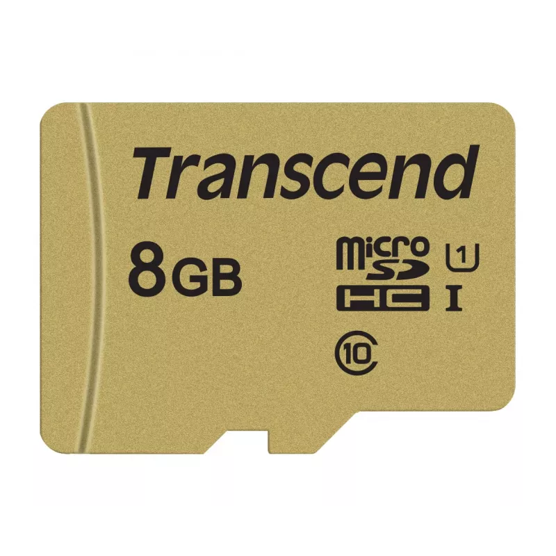 TRANSCEND Κάρτα Micro-SDHC 500s 8 GB UHS-I U1 MLC με αντάπτορα