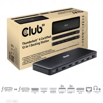 CLUB3D Thunderbolt™ 4 Certified 12-in-1 Σταθμός σύνδεσης