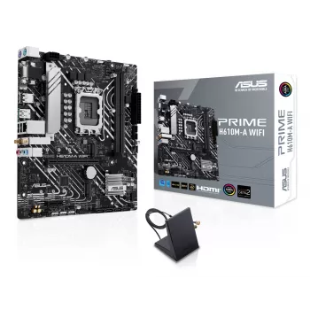 Μητρική κάρτα ASUS PRIME H610M-A WIFI, Intel H610, LGA 1700, micro ATX, DDR5, 2x DIMM, Wi-Fi 5, Bluetooth, Gigabit LAN, ήχος HD 7.1