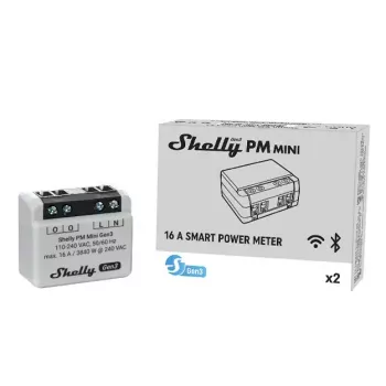 Smart Switch Shelly PM Mini Gen3 Ασύρματο 110-240V 1,2W