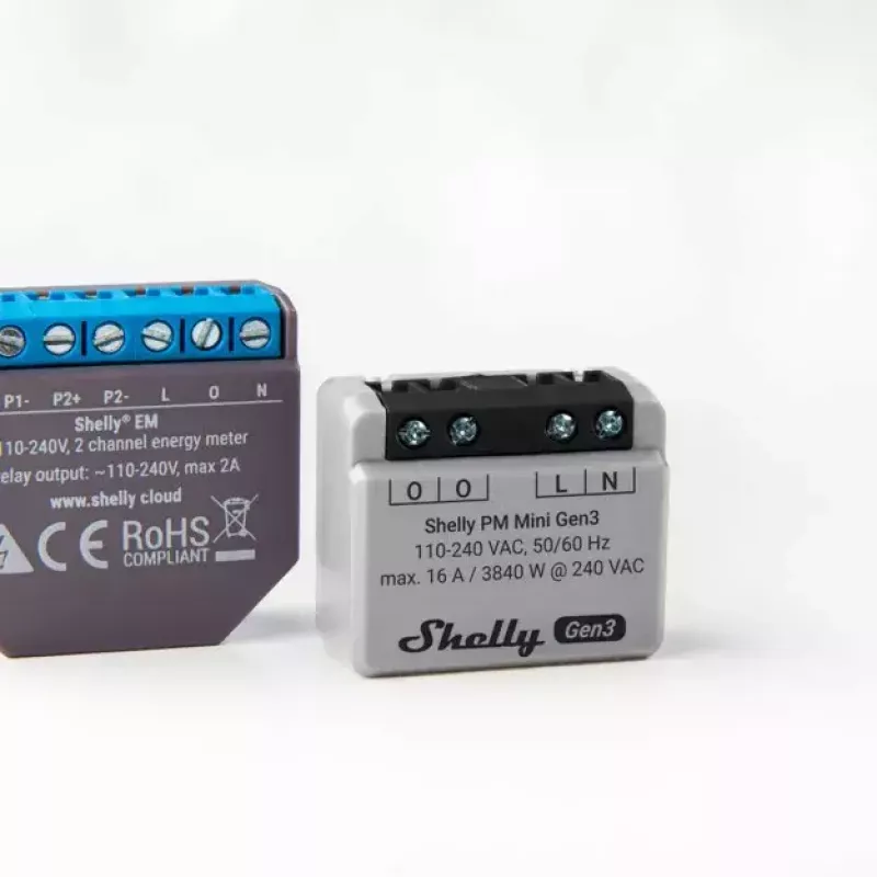 Smart Switch Shelly PM Mini Gen3 Ασύρματο 110-240V 1,2W