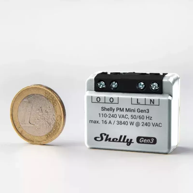 Smart Switch Shelly PM Mini Gen3 Ασύρματο 110-240V 1,2W