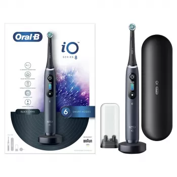 Oral-B iO ηλεκτρική οδοντόβουρτσα ενηλίκων περιστροφική οδοντόβουρτσα μαύρη