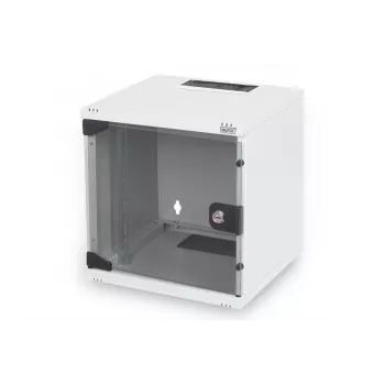 DIGITUS Επιτοίχιο κουτί 254 mm (10 ίντσες) 6U γκρι (RAL 7035) πόρτα γυαλιού
