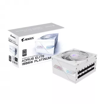 Τροφοδοτικό GIGABYTE AORUS ELITE P1000W ATX 3.1 1000W 80 PLUS Platinum Πλήρως Modular Λευκό, 6x (6+2) PCIe, 8 SATA