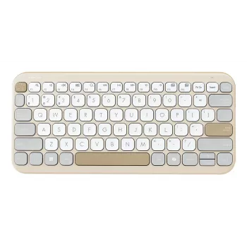 ASUS Marshmallow KW100 Πληκτρολόγιο Ασύρματο Bluetooth QWERTZ Μπεζ Γκρι Λευκό