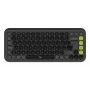 Logitech POP Icon Keys Πληκτρολόγιο Universal Bluetooth QWERTY US International Graphite Πράσινο
