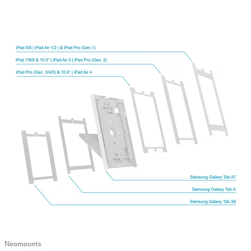 Neomounts DS15-630WH1 Βάση tablet για γραφείο και τοίχο 9,7-11 inch - κλειδωνόμενη