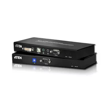 ATEN CE600 επεκτάτης KVM USB DVI με ήχο και RS-232, Single Link, τοπική και απομακρυσμένη μονάδα, έως 60 m μέσω Cat5e